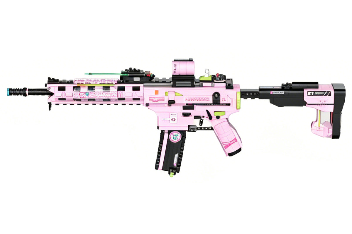 Cool Static Building Block Toy Gun No Shooting Building Blocks Gun Non-Firing Simulation Military Model DIY Assembly Toy