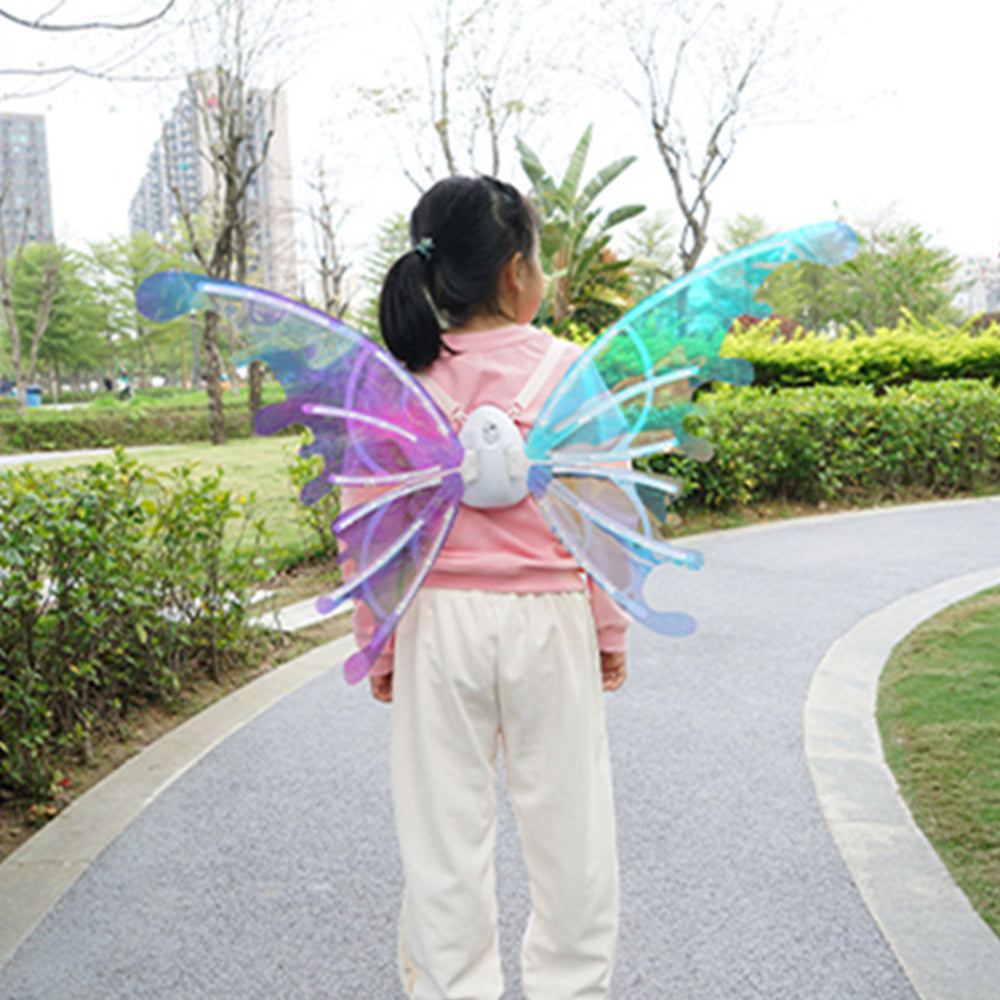2Pcs LED Electric Butterfly Wings Light Up Moving Butterfly Wings with LED Lights and Music