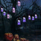 Halloween Led Flashing String Light Hanging Ghost Pumpkin Hat Lamp Prop Halloween Decor