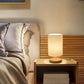 Small Bedside Night Table Lamp For Bedroom Minimalist Nightstand Lamp With Round Shade