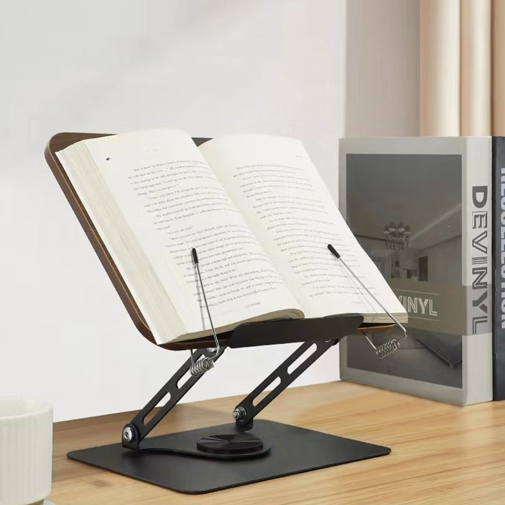 Adjustable Book Holder Stand with 360 Degree Rotating Bases for Reading