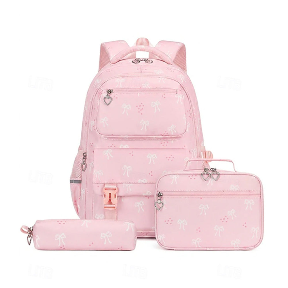 3 Piece Girls School Backpack Set with Lunch Bag Pencil Case