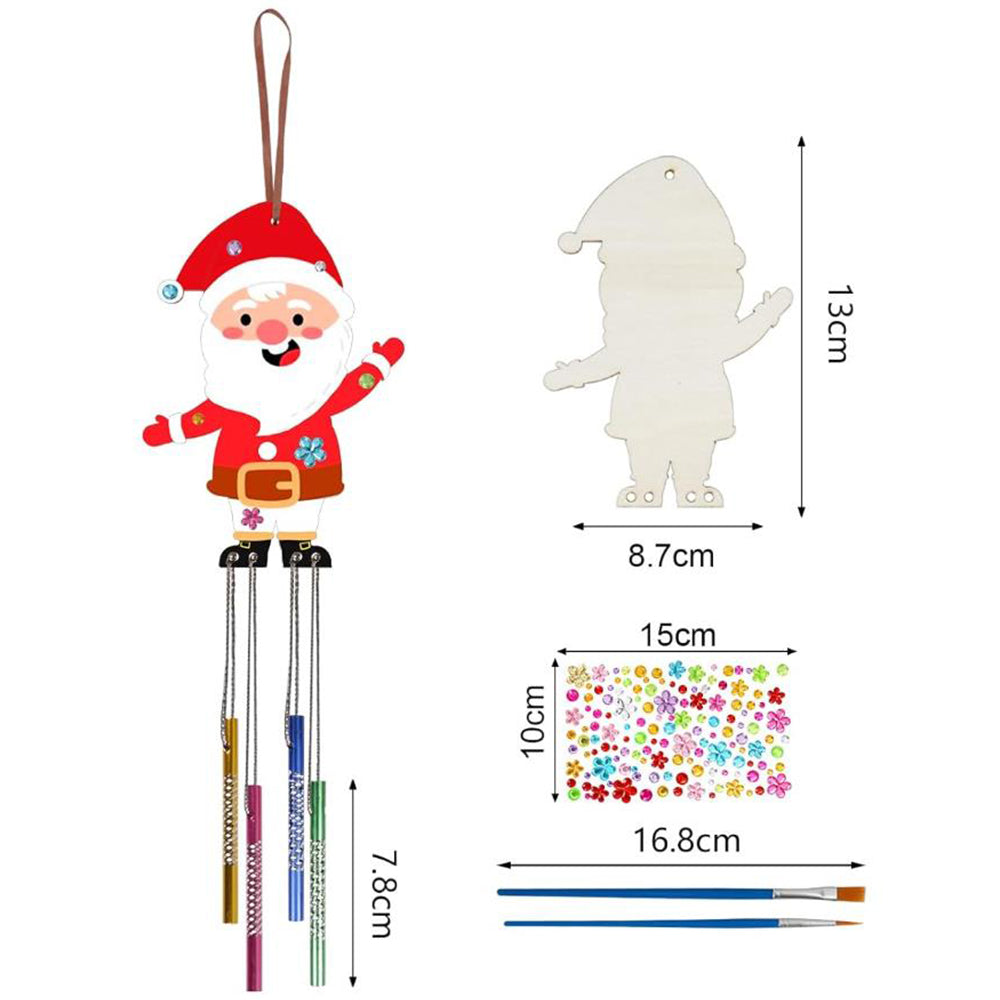 3D Rotating Christmas Wind Chime Kit for Kids Make Your Own Wind Chime Wooden Arts