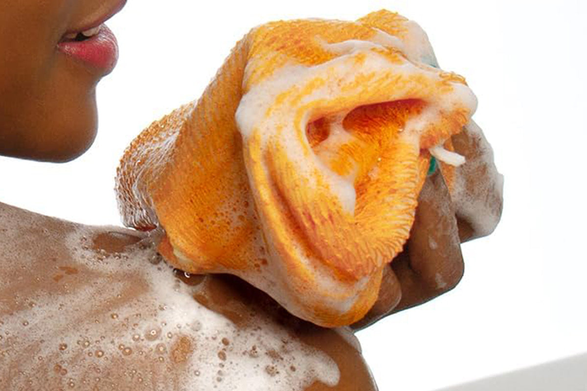 2PCS African Net Sponge Body Scrubber for Exfoliating and Bathing