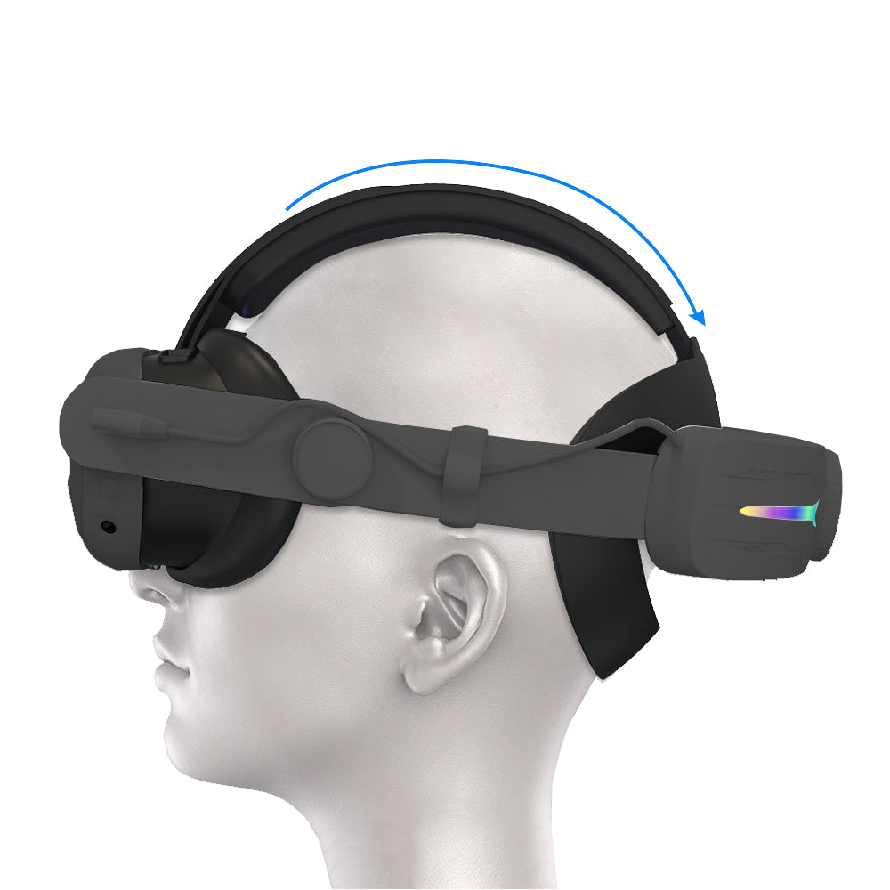 Adjustable RGB Head Strap with 8000mAh Battery for Meta Quest 3 VR  Headset Elite Strap