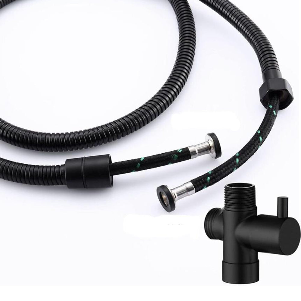 Hand Bidet Toilet Sprayer Shattaf Kit with Shower Head Hose Diverter