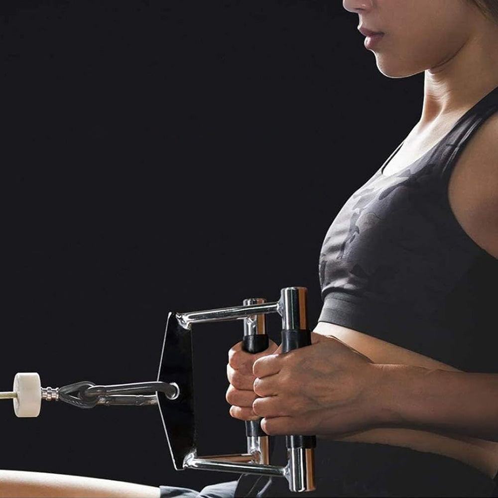V-Grip Lat Pulldown Bar with Non-Slip Rubber Handle Cable Machine Attachment