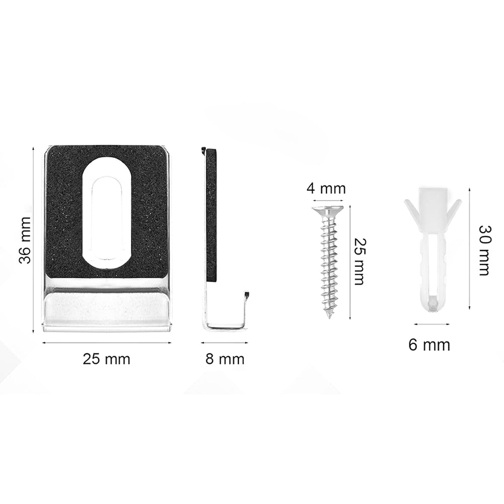 4Pcs Metal Mirror Holder Kit Loaded Mirror Hanger Clips Set
