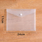 20Pcs Clear Horizontal Snap File Bags in C6 A5 A4 Sizes for Office