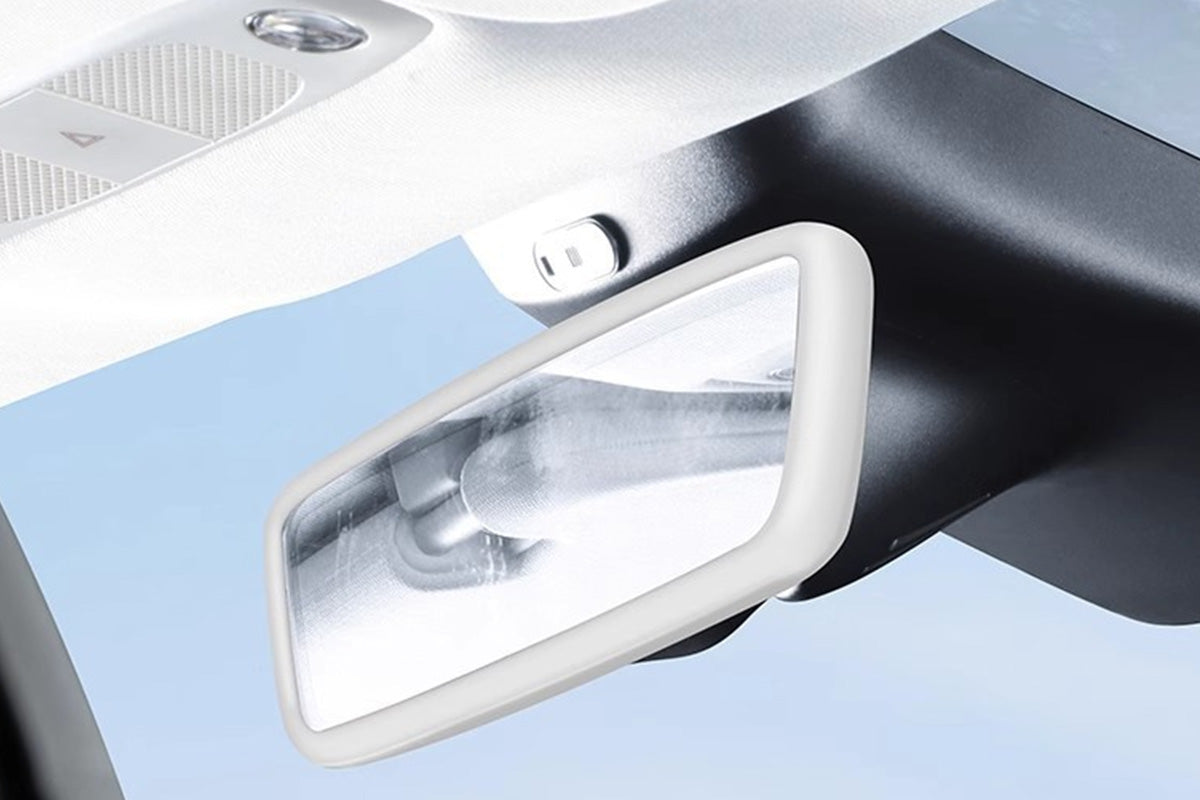2PCS Car Rear View Mirror Protector Frame Silicone Auto Rearview Edge Protection Cover For Model 3 Model Y