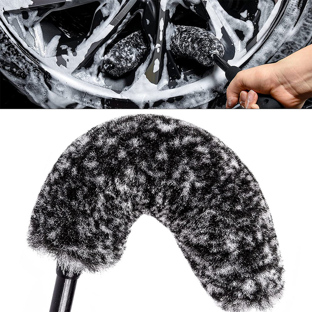 6Pcs Car Wheel Faux Plush Brushes Cleaning Kit