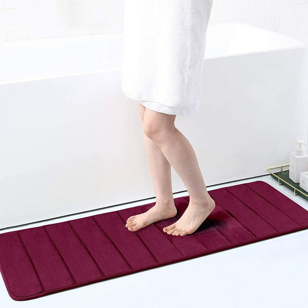 3Pcs Coral Fleece Bathroom Mat Anti Slip Toilet Rugs Fast Absorbent
