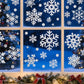 Christmas Window Clings Snowflakes Static Stickers Gold Silver for Holiday Decorations