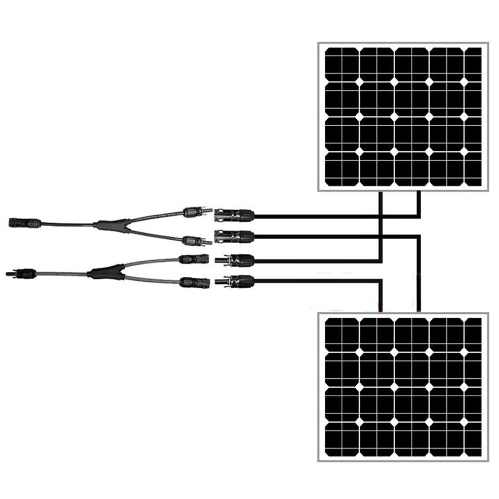 2Pcs Solar Y Connector for Cable Plug Inline Solar PV Panel