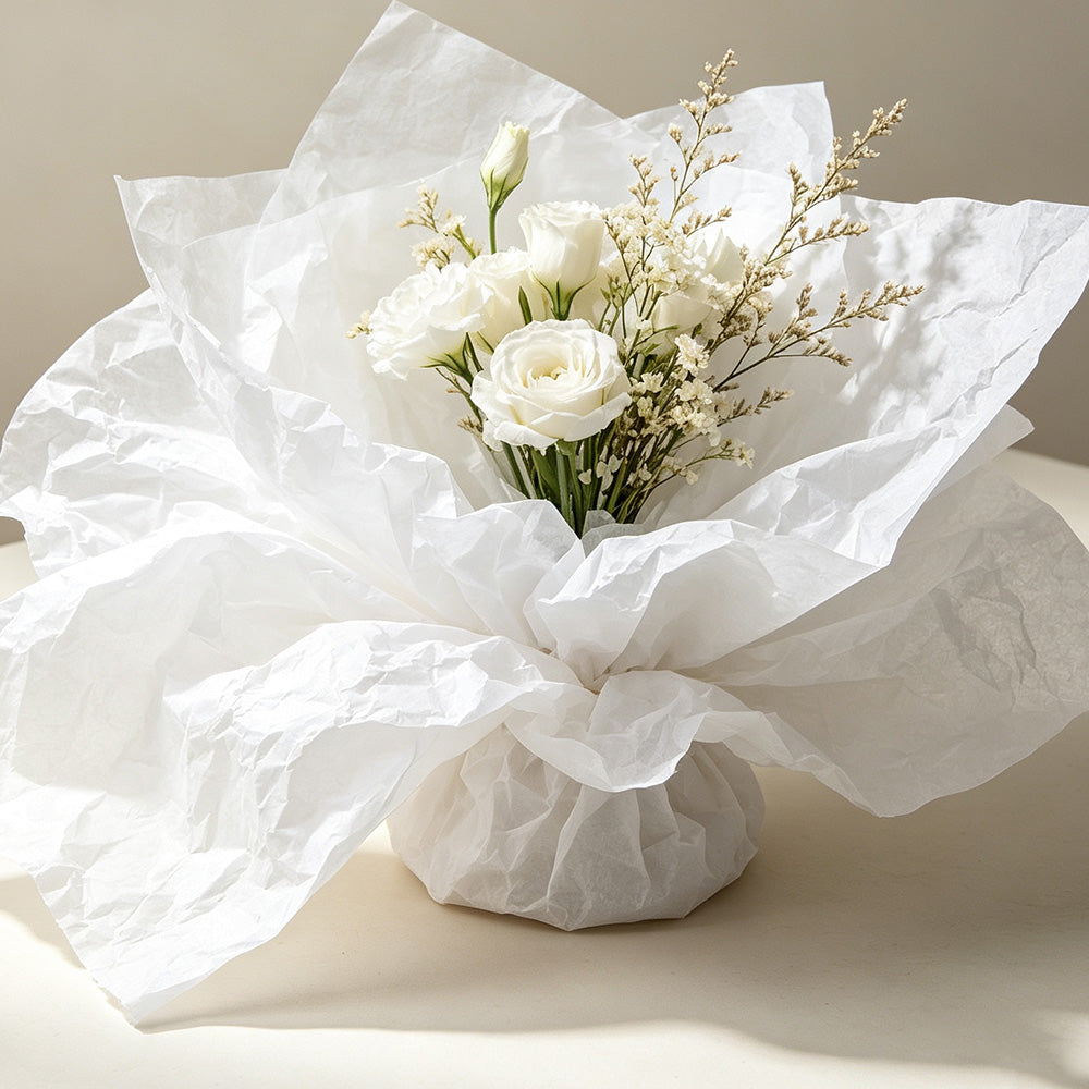 10 Crepe Paper Sheets 50x100cm for Gift Wrapping and Flower Crafts