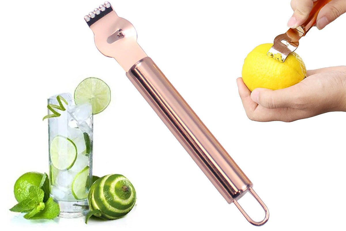 Stainless Steel Lemon Zester Grater Citrus Peeler With Channel Knife