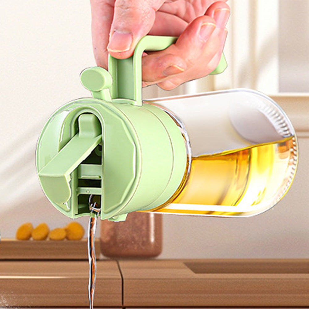2 in 1 Olive Oil Dispenser with Pouring and Spraying Function 470ml Capacity