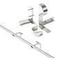 2Pcs Tap In Iron Curtain Rod Brackets for Wooden Window Frames
