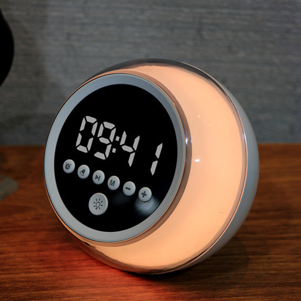 Multi-Function Alarm Clock Bluetooth Speaker LED Night Lights Kids Bedroom