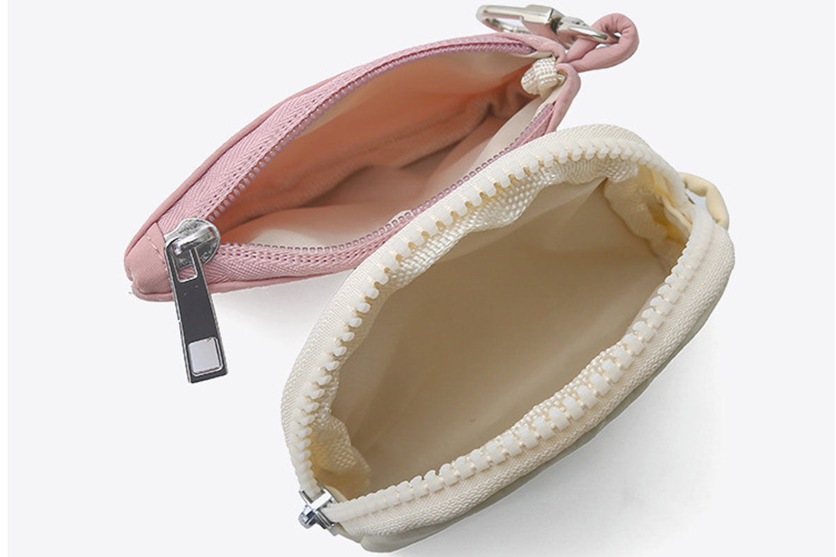 2-In-1 Dual-Pouch Wristlet Zipper Pouch Set Wallet Coin Purse Card Holder
