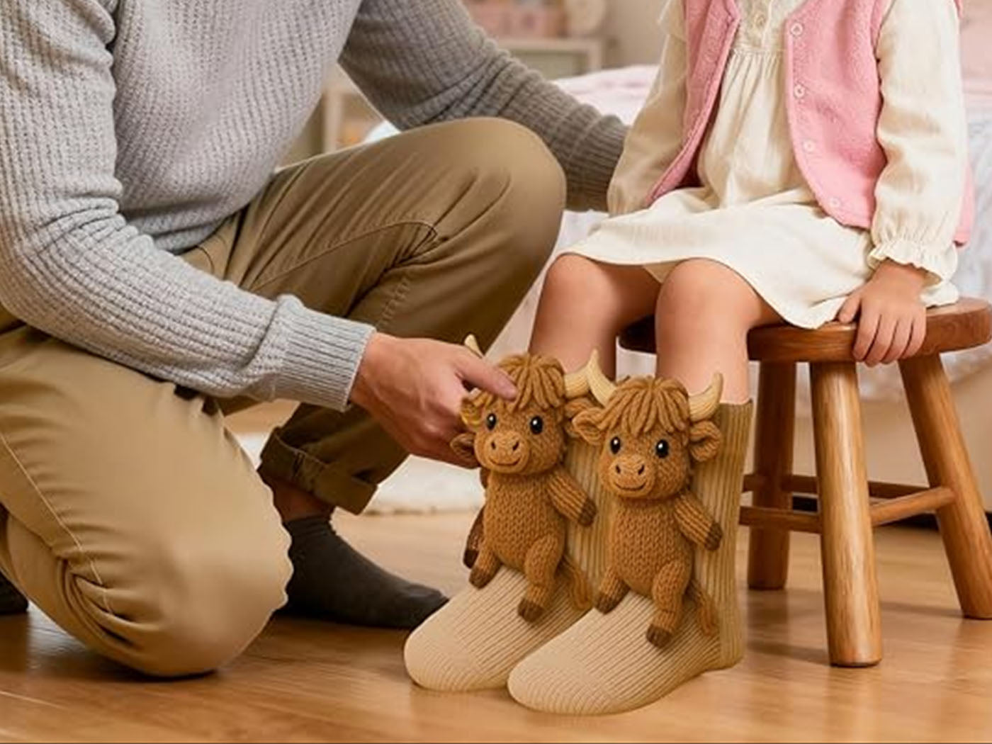 Funny 3D Knitted Animal Socks Adorable Christmas Gift