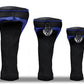 3Pcs Set Golf Club Head Cover for Woods and Driver with Interchangeable Tags 3 4 5 7 X