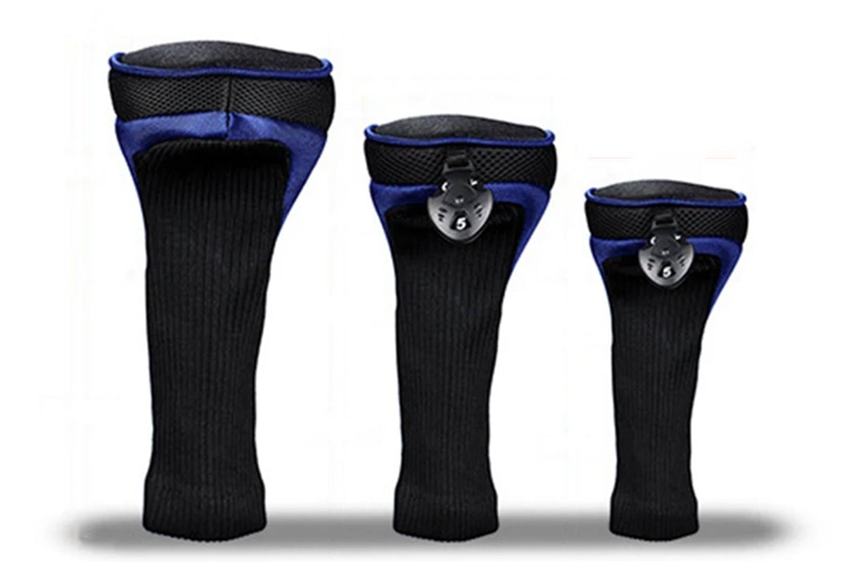 3Pcs Set Golf Club Head Cover for Woods and Driver with Interchangeable Tags 3 4 5 7 X