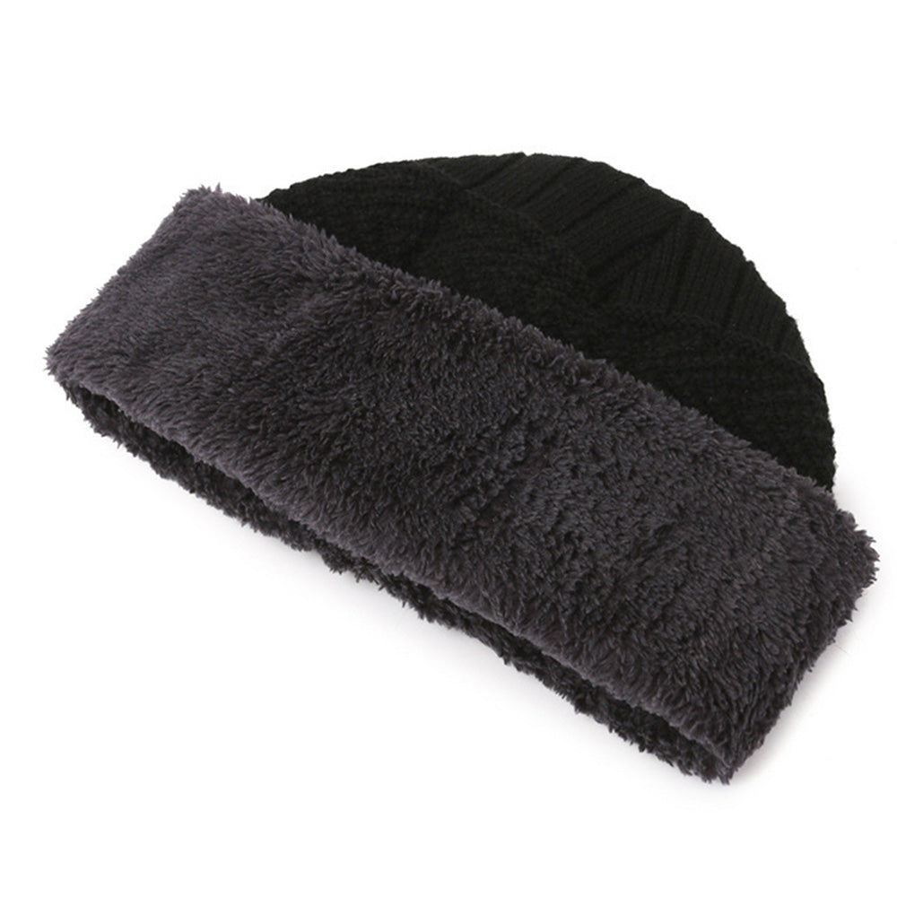 Beanie Hat with Scarf Set Warm Polyester for Men and Women Winter Outdoor Activities