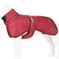 Waterproof Dog Jacket Winter Coat with Buckle and Reflective Strips-Wine Red