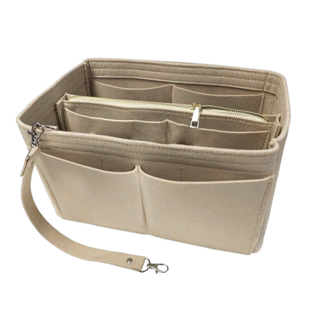 Thick Felt Tote Bag Organizer Insert with Multiple Pockets