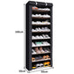 10-Layer Portable Shoe Storage Rack Cabinet