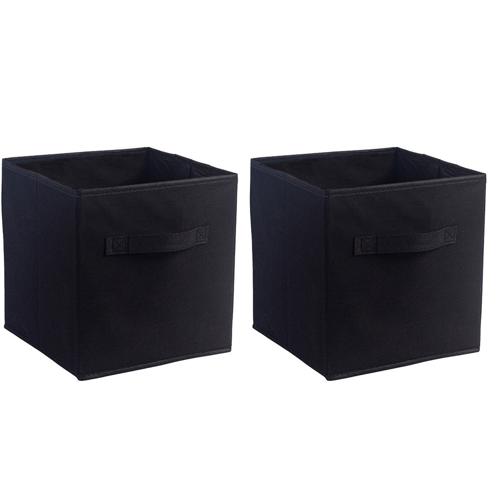 2Pcs Foldable Folding Storage Cube Fabric Box Toy Organiser for Shelves Closet