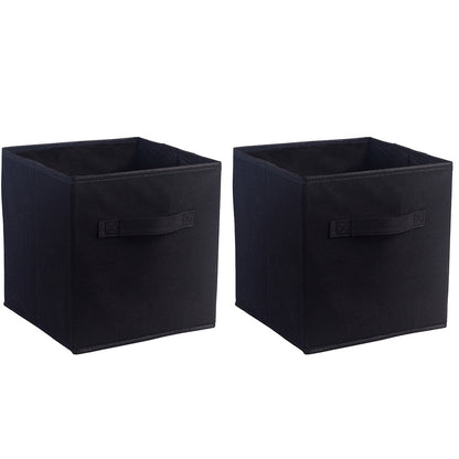 2Pcs Foldable Folding Storage Cube Fabric Box Toy Organiser for Shelves Closet