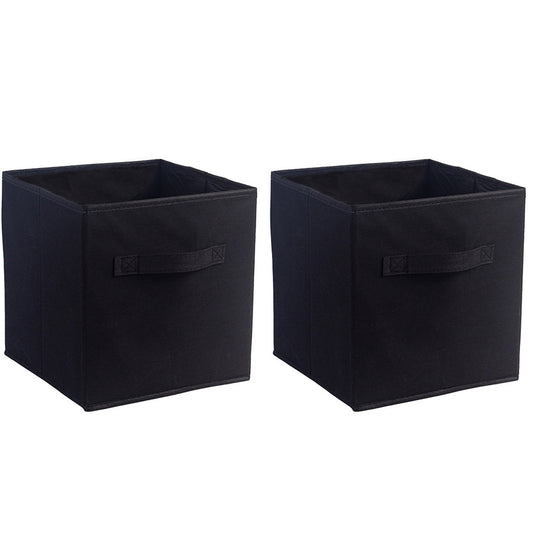 2Pcs Foldable Folding Storage Cube Fabric Box Toy Organiser for Shelves Closet