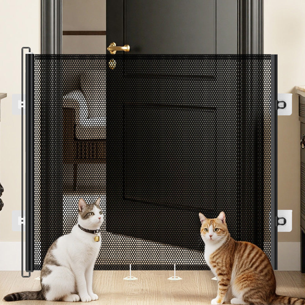Retractable Mesh Pet Barrier Dog Gates Safety Fence For Stair Doorways Hallways