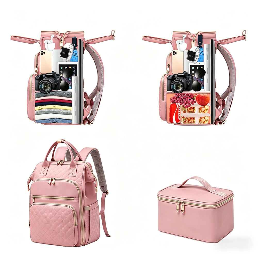 2-in-1 Lunch Backpack For Women Laptop Backpacks Travel Backpacks