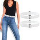 2Pcs Women Adjustable Stretch Belt Invisible Elastic Waistband for Pants Jeans Dresses