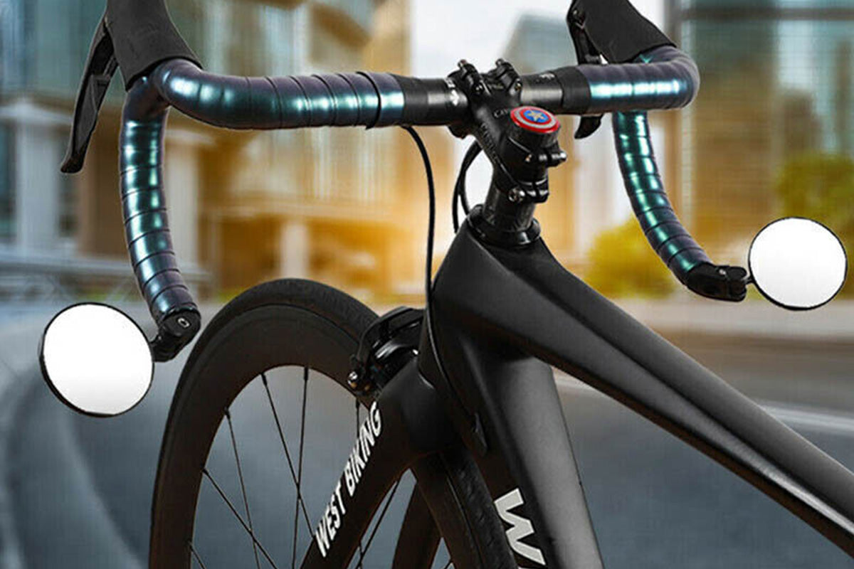 Handlebar Bike Mirrors Adjustable Bicycle Rearview Mirror for Mountain Road Bikes