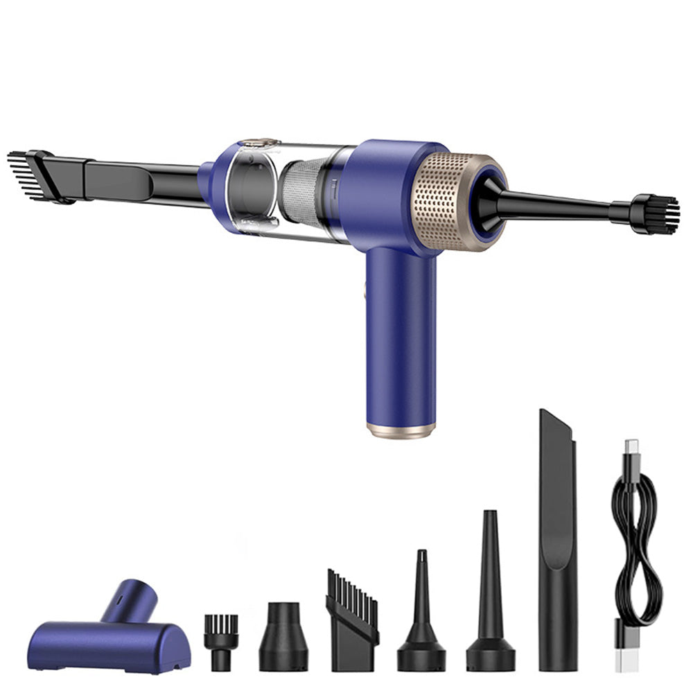 4-in-1 Handheld Air Duster and Car Vacuum Cleaner with LED Light