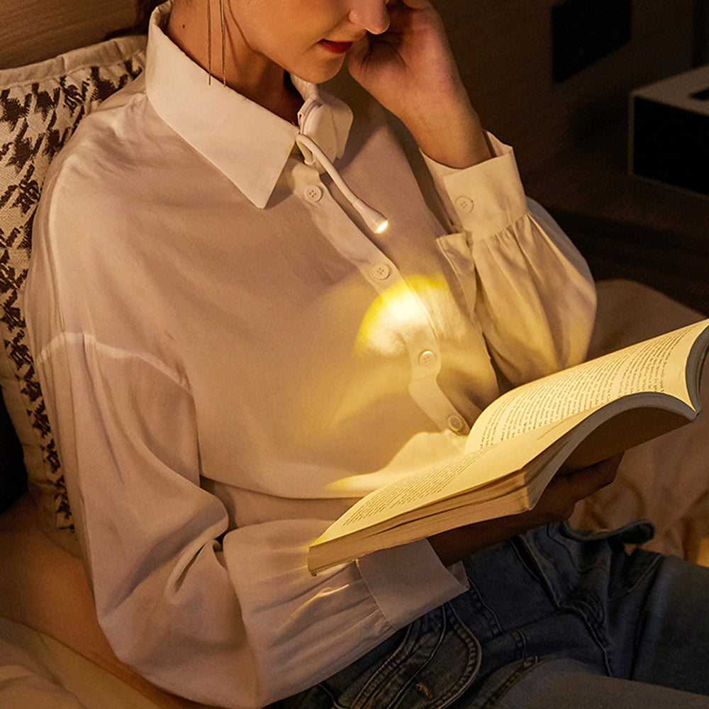 2Pcs LED Rechargeable Reading Light Mini Clip Book Light