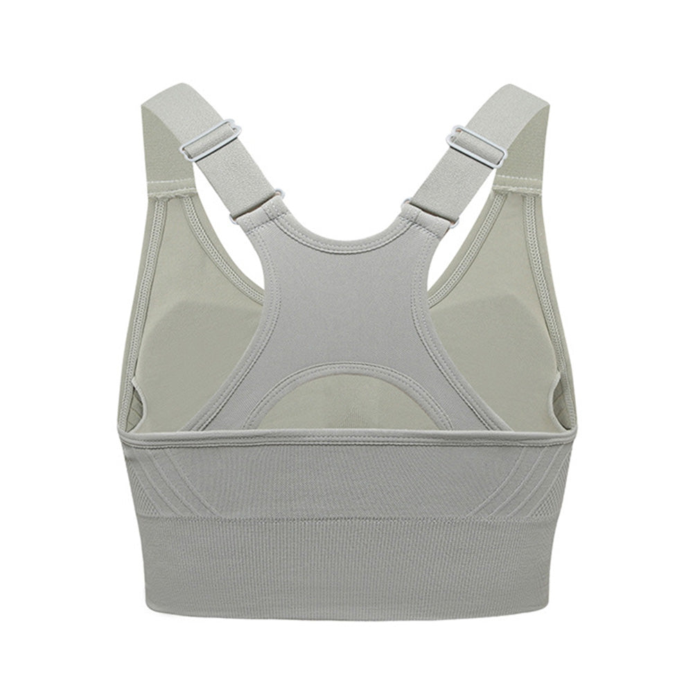 Women Adjustable Sports Bra Wide Strap Design for Running and Gym Fitness-Green