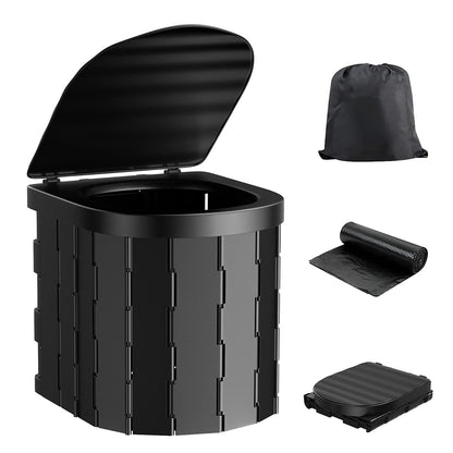 Portable Camping Folding Toilet for Adults with Lid