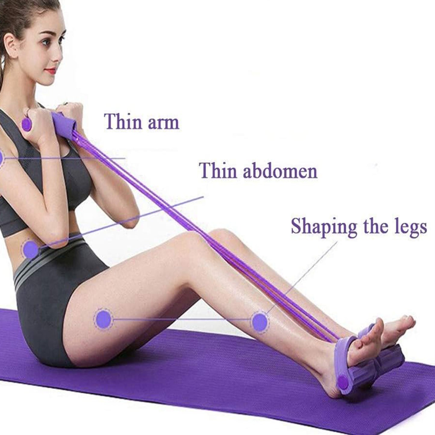 Multifunctional Yoga Fitness Machine Sit-ups Four-tube Pedal Leg Tension Band