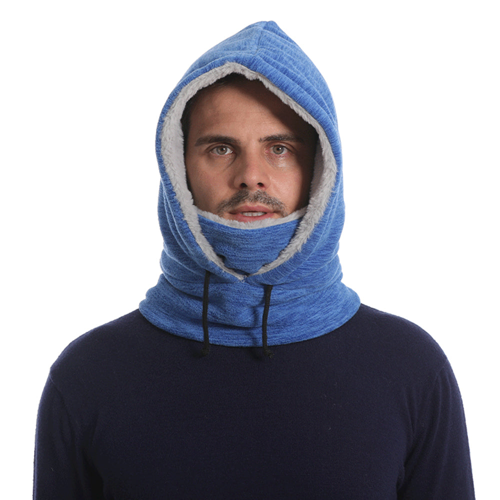 2Pcs Thick Fleece Windproof Hooded Neck Warmer Winter Balaclava for Men