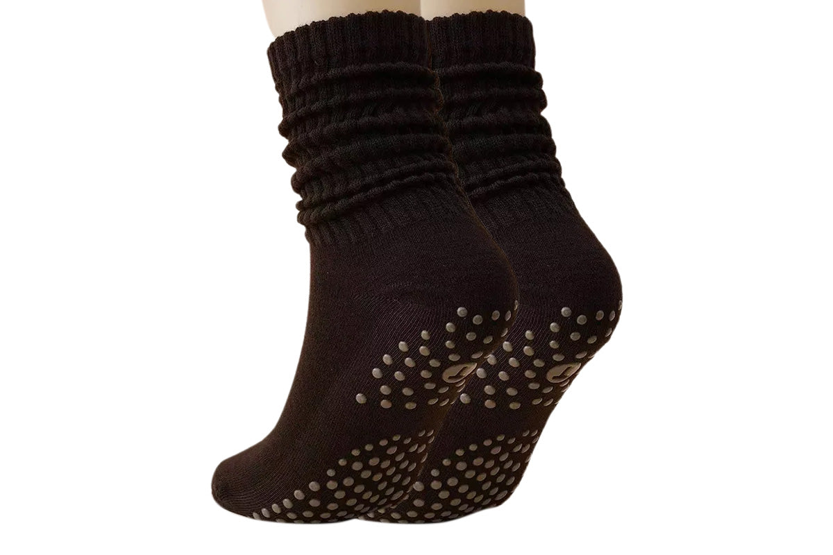 2 Pack Non-Slip Grip Socks for Yoga Pilates