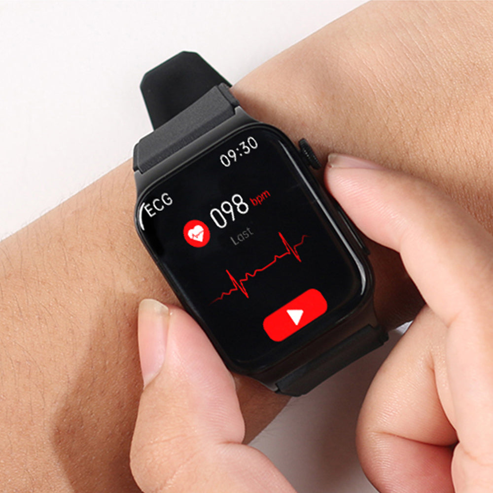 Multifunctional Waterproof Smart Watch with ECG  PGG Stand with Belt and Chest Sticker