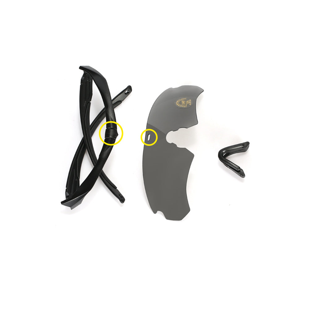 Tactical Military Glasses with 3 Interchangeable Lenses-Polarized Glasses