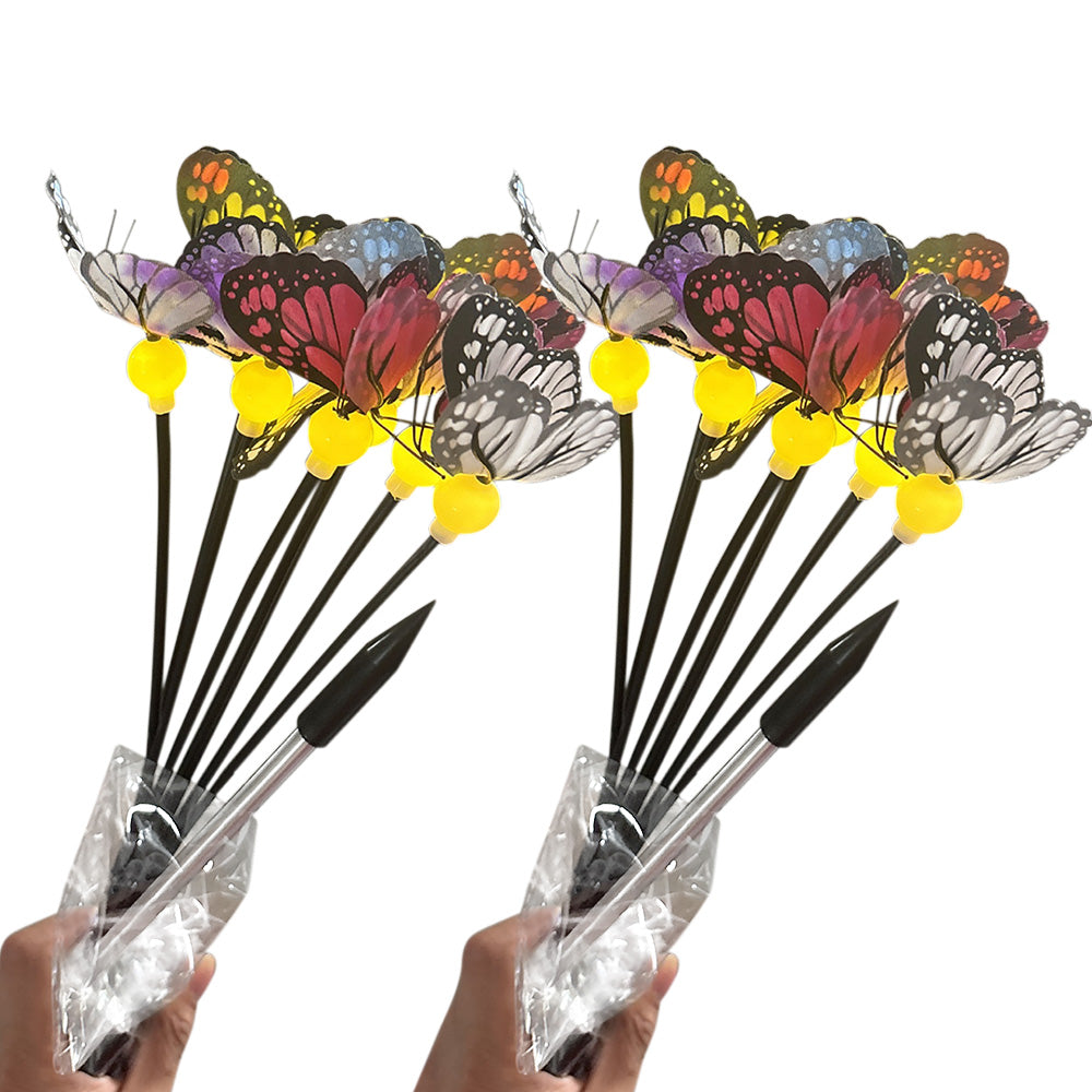 Solar Butterfly Garden Lights with 12 Stems for Outdoor Decor – IP65 Waterproof, Vibrant Illumination