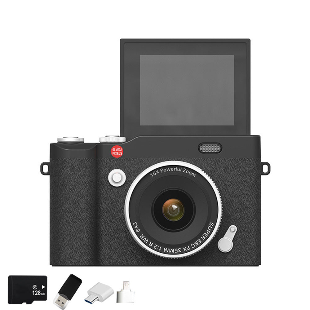 4K Digital Camera for Photography Autofocus Vlogging Camera 64MP