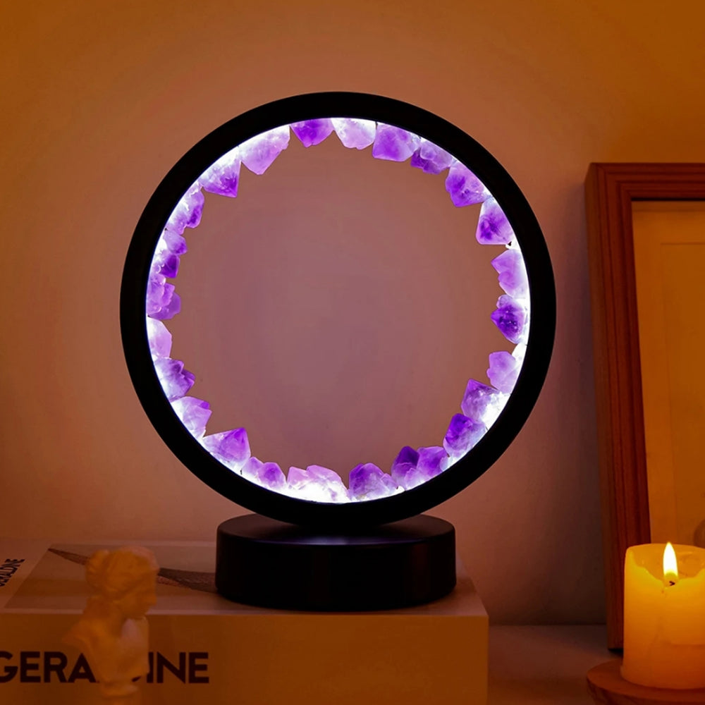 Energy Healing Glass Cluster Lamp